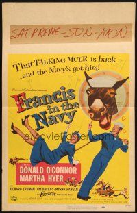 8m229 FRANCIS IN THE NAVY WC '55 sailor Donald O'Connor & Martha Hyer + talking mule!