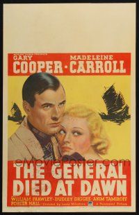 8m235 GENERAL DIED AT DAWN WC '36 Gary Cooper is a mercenary in China in love w/Madeleine Carroll!