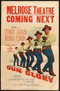 8m251 GUN GLORY WC '57 Stewart Granger is faster than the fastest gun alive, cool multiple images!