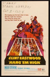 8m255 HANG 'EM HIGH WC '68 Clint Eastwood, they hung the wrong man, cool art by Kossin!