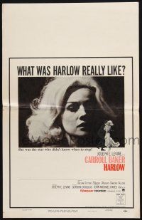 8m257 HARLOW WC '65 c/u photo of sexy Carroll Baker in the title role!