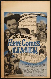 8m269 HERE COMES ELMER WC '43 Al Pearce, Dale Evans, King Cole Trio & radio's popular entertainers!