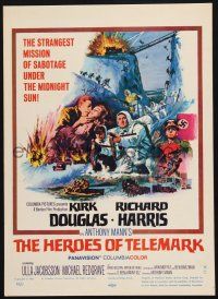 8m270 HEROES OF TELEMARK WC '66 Kirk Douglas & Richard Harris stop Nazis from making atom bomb!