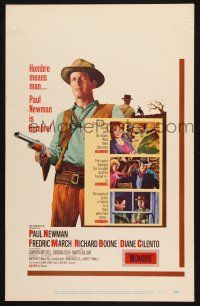 8m275 HOMBRE WC '66 full-color image of Paul Newman, Fredric March, directed by Martin Ritt