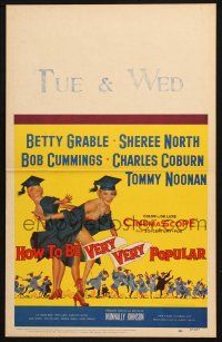 8m282 HOW TO BE VERY, VERY POPULAR WC '55 art of sexy students Betty Grable & Sheree North!
