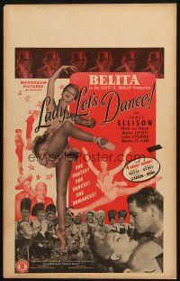 8m298 LADY LET'S DANCE WC '44 super sexy Belita skates, dances & romances James Ellison!