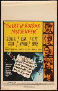 8m310 LIST OF ADRIAN MESSENGER WC '63 John Huston directs five heavily disguised great stars!