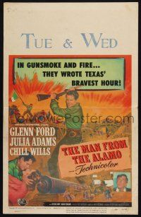 8m327 MAN FROM THE ALAMO WC '53 Budd Boetticher, Glenn Ford was the man they called The Coward!