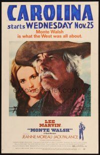 8m340 MONTE WALSH WC '70 super close up of cowboy Lee Marvin & pretty Jeanne Moreau!
