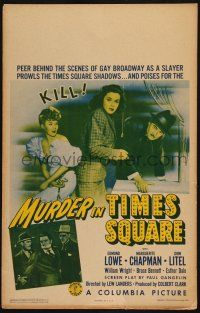 8m346 MURDER IN TIMES SQUARE WC '43 Edmund Lowe, Marguerite Chapman, Broadway's gripping mystery!