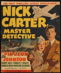 8m352 NICK CARTER MASTER DETECTIVE WC '39 Walter Pidgeon, Rita Johnson, Henry Hull, pulp thriller!