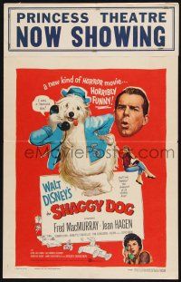 8m399 SHAGGY DOG WC '59 Disney, Fred MacMurray in the funniest sheep dog story ever told!