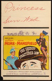 8m403 SHERIFF OF FRACTURED JAW WC '59 sexy burlesque Jayne Mansfield, sheriff Kenneth More!