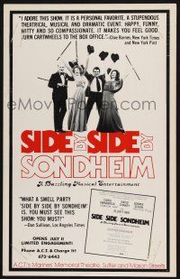 8m406 SIDE BY SIDE BY SONDHEIM stage play WC '77 a musical revue w/famous Stephen Sondheim songs!