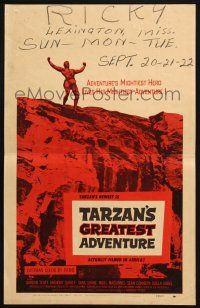 8m438 TARZAN'S GREATEST ADVENTURE WC '59 hero Gordon Scott lives his mightiest adventure!
