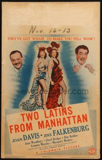 8m453 TWO LATINS FROM MANHATTAN WC '41 Joan Davis & Jinx Falkenburg in wild South American outfits!