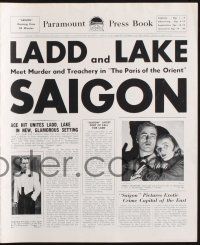 8m105 SAIGON pressbook '48 barechested Alan Ladd & sexy Veronica Lake!