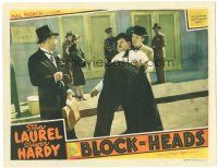 8p351 BLOCK-HEADS LC '38 Stan Laurel catches Oliver Hardy after he's been punched by Finlayson!