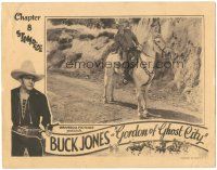 8p526 GORDON OF GHOST CITY chapter 8 LC '33 image of cowboy Buck Jones on horseback, Stampede!
