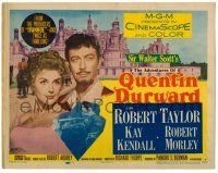 8p002 ADVENTURES OF QUENTIN DURWARD TC '55 English hero Robert Taylor romances pretty Kay Kendall!