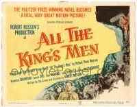 8p004 ALL THE KING'S MEN TC '50 Louisiana Governor Huey Long biography with Broderick Crawford!
