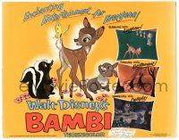 8p014 BAMBI TC R66 Walt Disney cartoon deer classic, great images with Thumper & Flower!