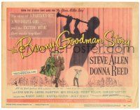 8p018 BENNY GOODMAN STORY TC '56 Steve Allen as Goodman, Donna Reed, Gene Krupa, Reynold Brown art