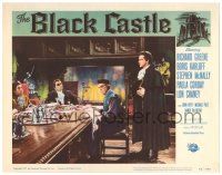 8p345 BLACK CASTLE LC #3 '52 Richard Greene interrupts Boris Karloff at dinner table!