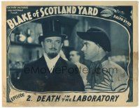 8p349 BLAKE OF SCOTLAND YARD chapter 2 LC '37 detective serial, Death in the Laboratory!