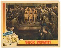 8p370 BUCK PRIVATES LC '40 great image of The Andrew Sisters entertaining troops!