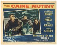 8p378 CAINE MUTINY LC '54 Humphrey Bogart & Van Johnson on ship's bridge!