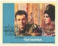 8p402 CLEOPATRA LC #4 '63 cool close-up of Elizabeth Taylor & Richard Burton!