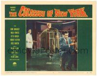 8p404 COLOSSUS OF NEW YORK LC #5 '58 great image of the robot monster using walker in laboratory!