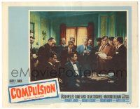 8p407 COMPULSION LC #8 '59 Dean Stockwell, Bradford Dillman, Orson Welles & cast!
