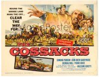 8p039 COSSACKS TC '60 I Cosacchi, John Drew Barrymore, Edmund Purdom, cool art!