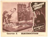 8p421 CRIMSON GHOST chapter 7 LC '46 Republic crime serial, Clayton Moore, Electrocution!