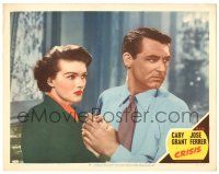 8p423 CRISIS LC #5 '50 great close-up image of Cary Grant & Paula Raymond!