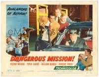 8p429 DANGEROUS MISSION LC #3 '54 cop William Bendix, Victor Mature, Piper Laurie, Vincent Price!