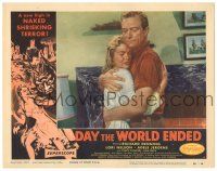 8p435 DAY THE WORLD ENDED LC #4 '56 Roger Corman, Richard Denning comforts sexy Lori Nelson!