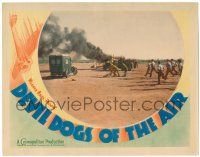 8p440 DEVIL DOGS OF THE AIR LC '35 WWI aviation aircraft thriller, image of burning biplane!
