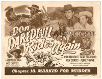 8p060 DON DAREDEVIL RIDES AGAIN chapter 10 TC '51 Republic serial, Ken Curtis, Marked For Murder!