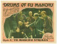 8p458 DRUMS OF FU MANCHU chapter 1 LC '40 Sax Rohmer, great image of Asian villains torturing guy!