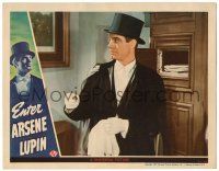 8p467 ENTER ARSENE LUPIN LC '44 cool close up image of Charles Korvin in title role!
