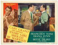 8p469 EVERY GIRL SHOULD BE MARRIED LC #3 '48 Franchot Tone & Cary Grant take off coats to fight!