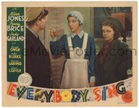 8p471 EVERYBODY SING LC '38 great close up of young Judy Garland & angry Fanny Brice!