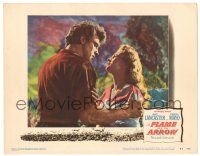 8p484 FLAME & THE ARROW LC #3 '50 great close up of Burt Lancaster w/sexy Virginia Mayo!