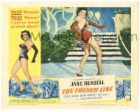 8p497 FRENCH LINE LC #4 '54 Howard Hughes, image of sexy Jane Russell doing THAT dance!