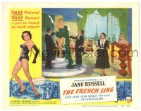 8p498 FRENCH LINE LC #7 '54 border art of sexy Jane Russell, pretty women in wacky dresses!
