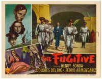 8p502 FUGITIVE LC #8 '47 John Ford, image of Henry Fonda marching surrounded by troops!