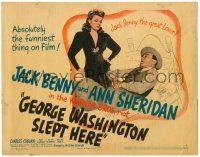 8p081 GEORGE WASHINGTON SLEPT HERE TC '42 sexy Ann Sheridan looks annoyed at sleeping Jack Benny!